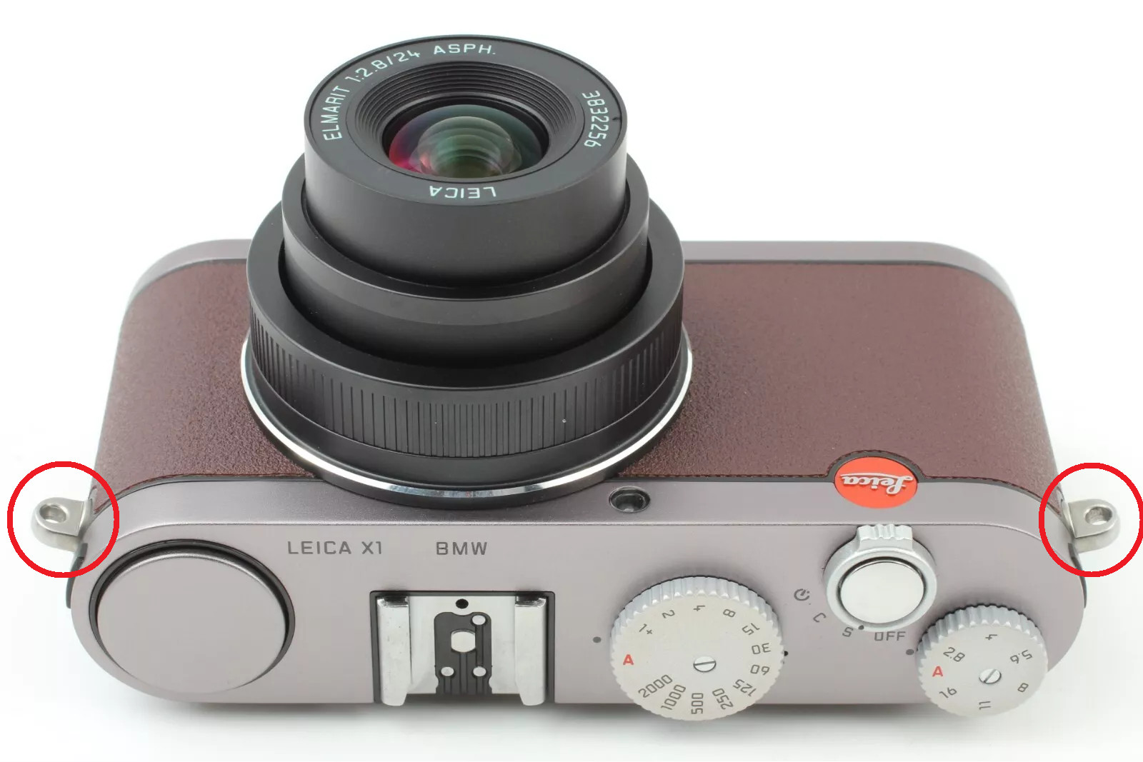 Leica 7/8″ Leather Camera Neck Strap w/ Metal Rings For X1 / X2 (Fits Others)