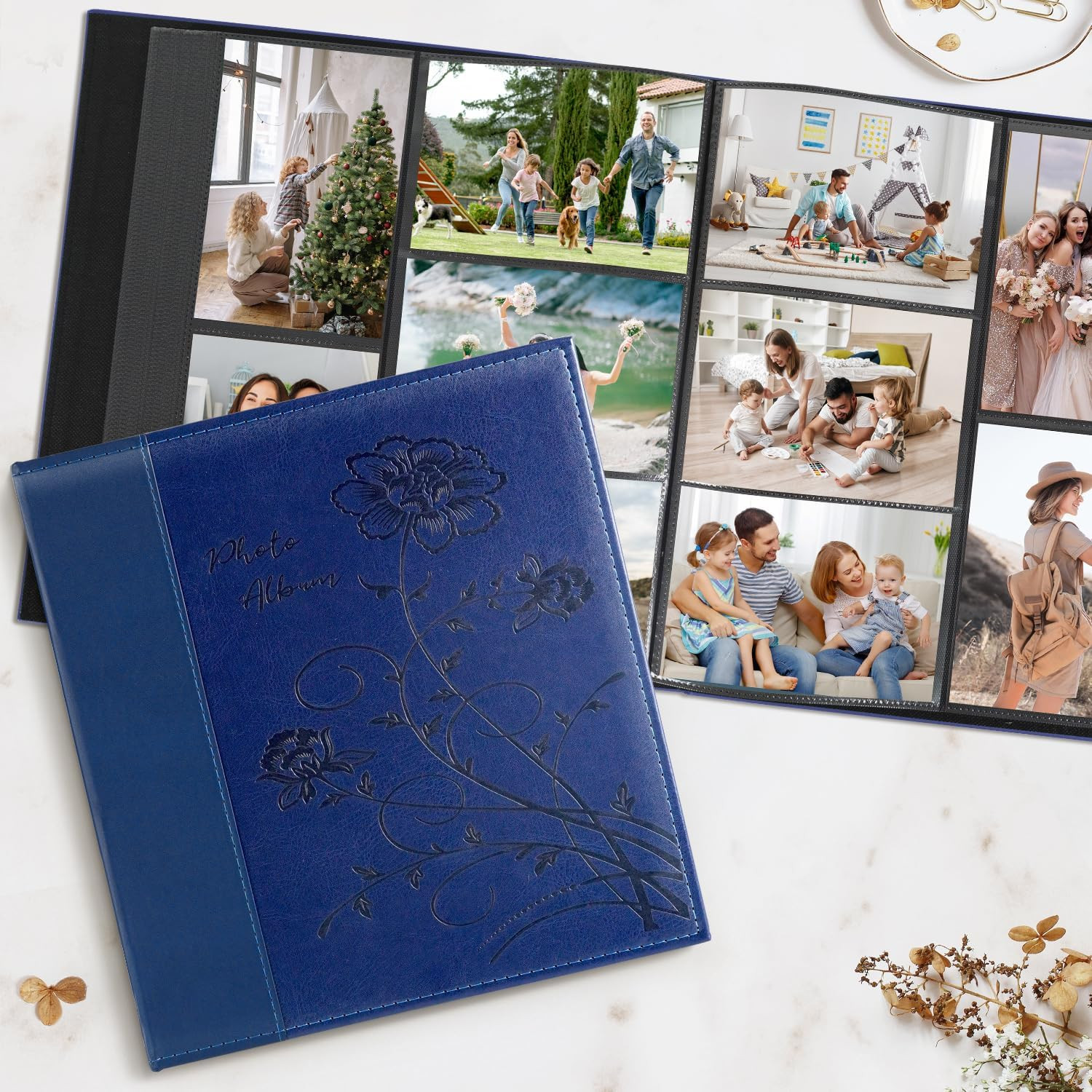 Artmag Photo Album 4X6 1000 Photos, Large Capacity Wedding Family Leather Cover
