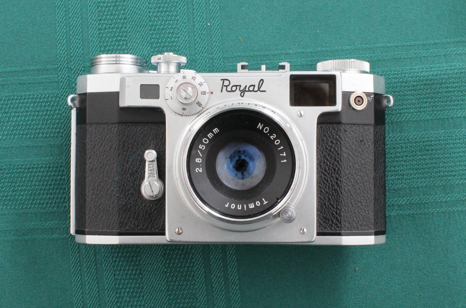 Vintage 1950’s Royal SLR Camera, Tominor 50mm Lens, with case, Not Tested
