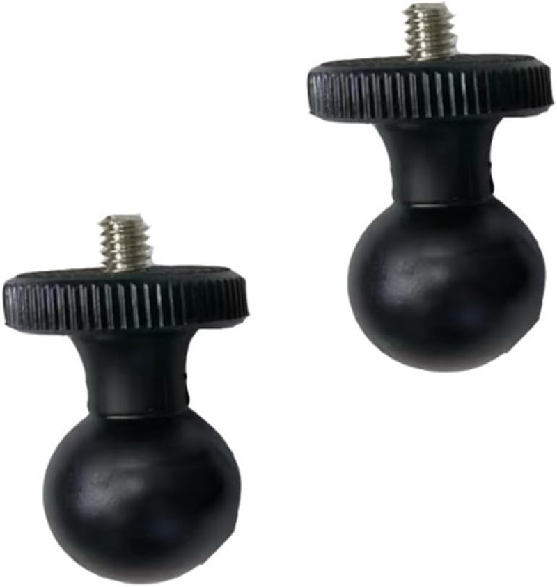 2 Pack 1” Ball Mount Adapter with 1/4″-20 Threaded Screw 25Mm Ball Head to 1/4