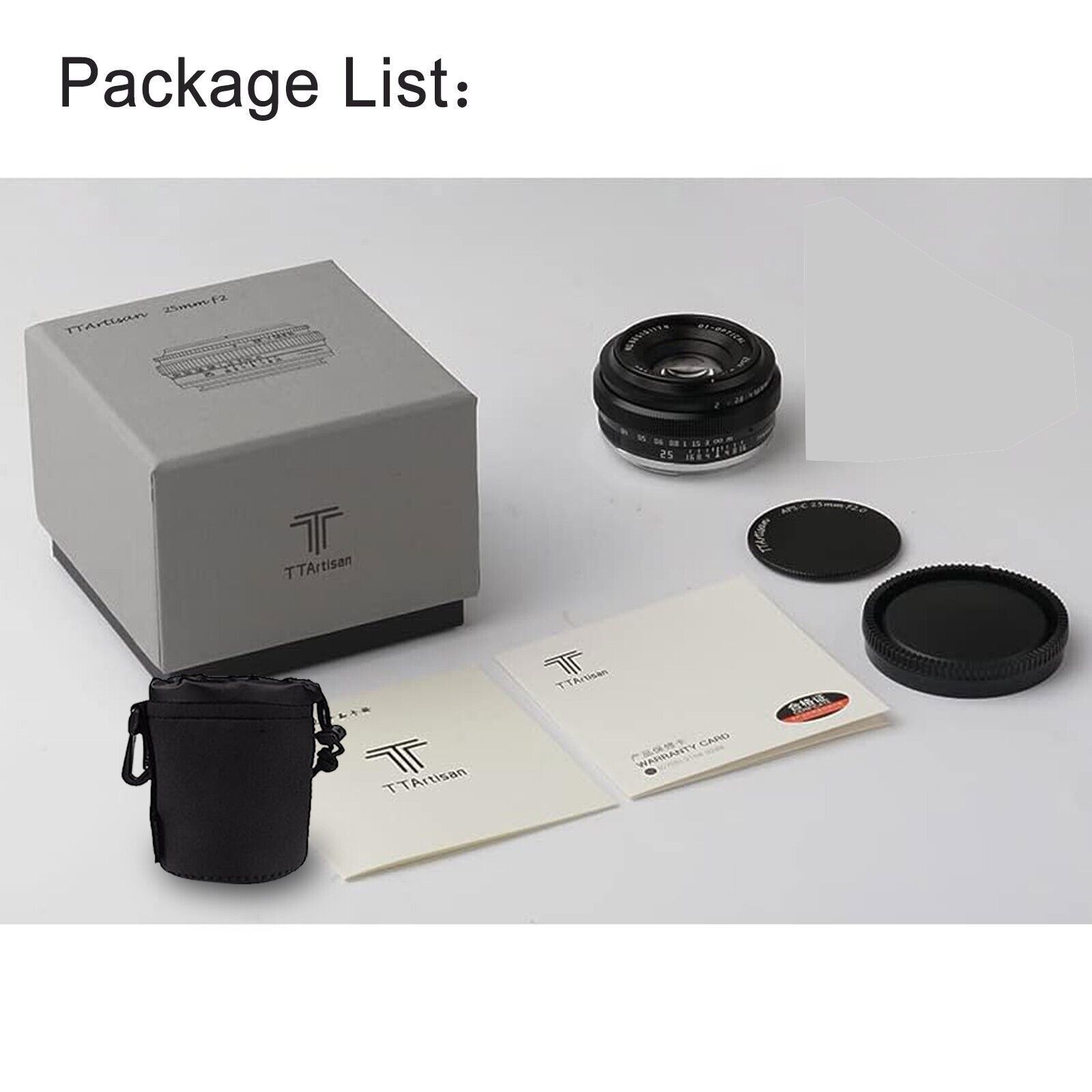 TTArtisan 25mm F2 Wide Angle APS-C Lens For Fuji X Mount X-A1 X-M1 X-T1 X-H1