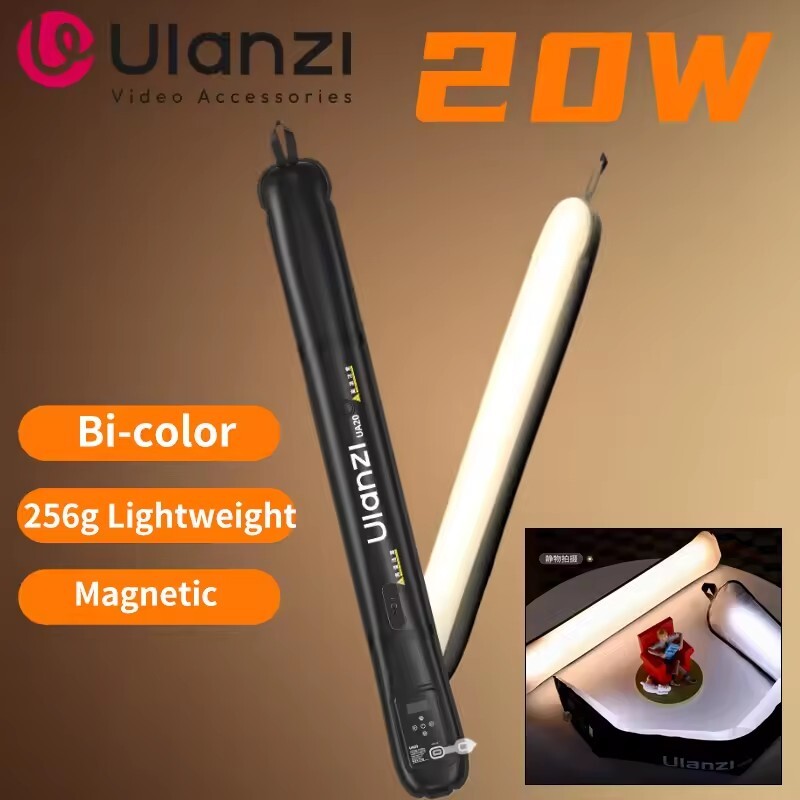 Ulanzi UA20 20W trachea light air cushion LED video light, two-color 2700K-6500K