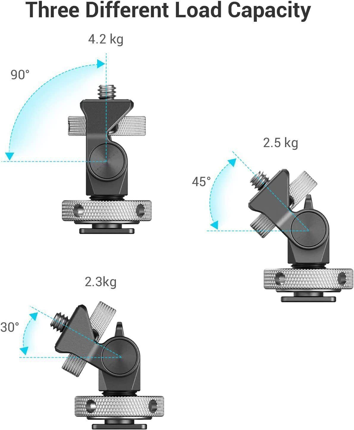 SmallRig Monitor Mount Swivel Cold Shoe Mount Holder for 5″ and 7″ Monitor-2905B