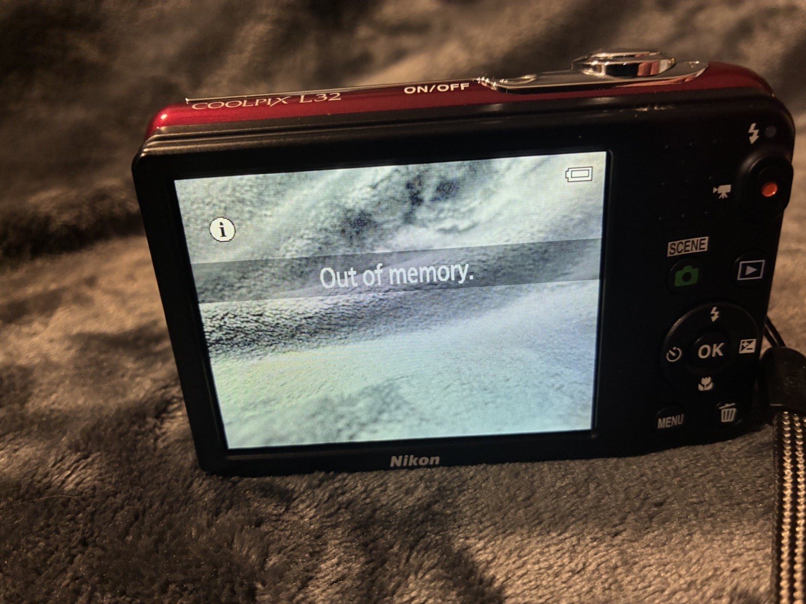Nikon Coolpix L32 Red 20.1 Megapixel Digital Camera 5x Zoom Pristine Open Box