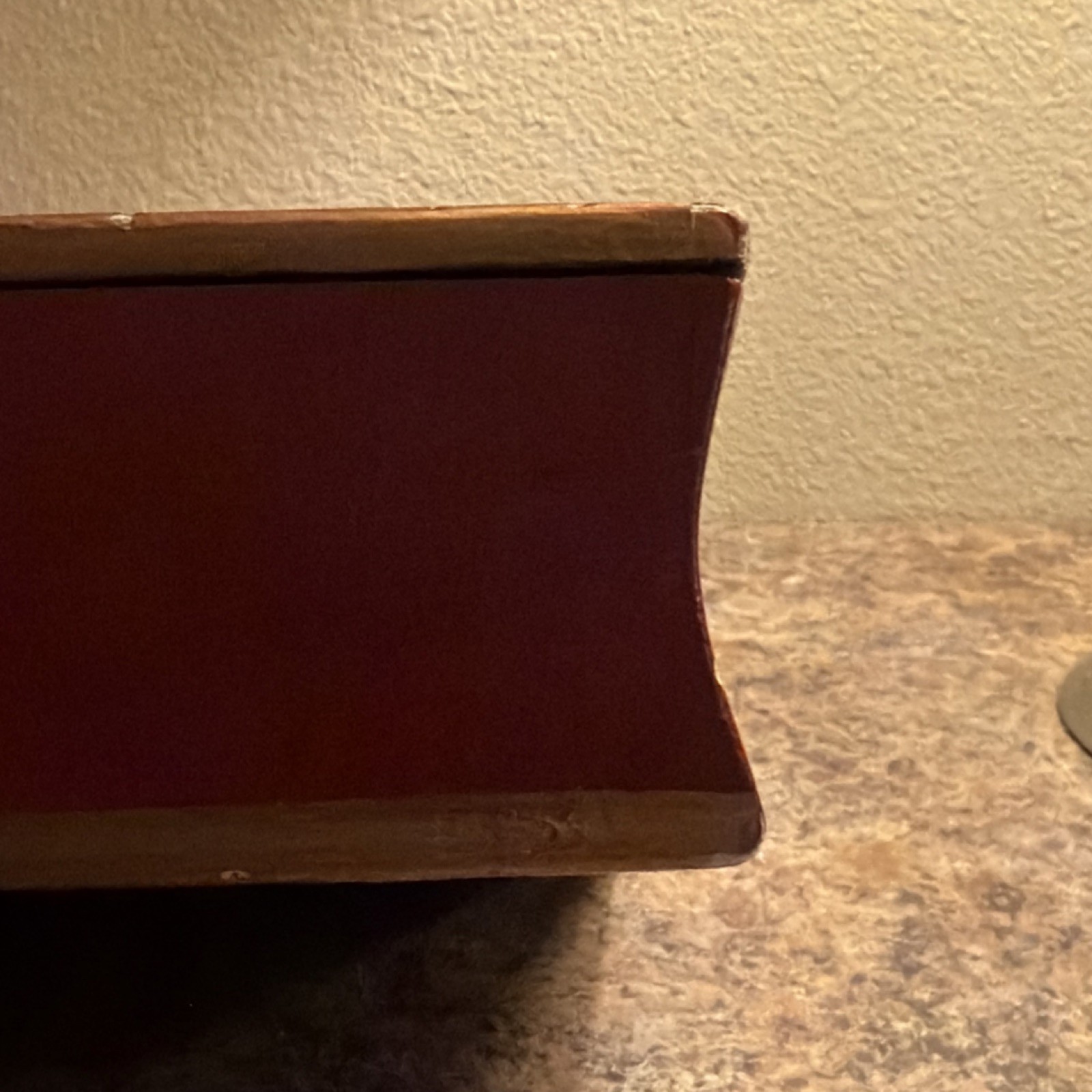 Vintage Red Wood Photo Album Slip-In Ring Binder Format, MPN Does Not Apply