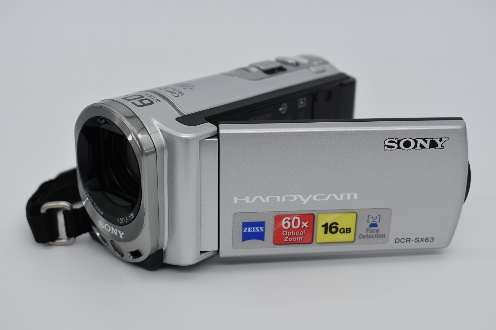 🔥 Sony Handycam DCR-SX63 Silver Digital Video Camera Camcorder 60x Zoom -TESTED