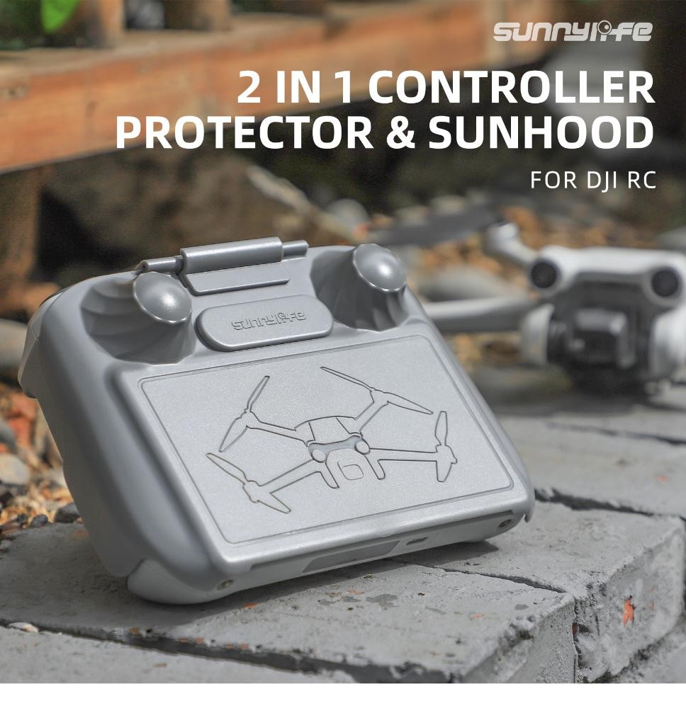2 in1 Remote Control Screen Protective Cover Sun Shade Hood For DJI RC/Mini 3 Pr