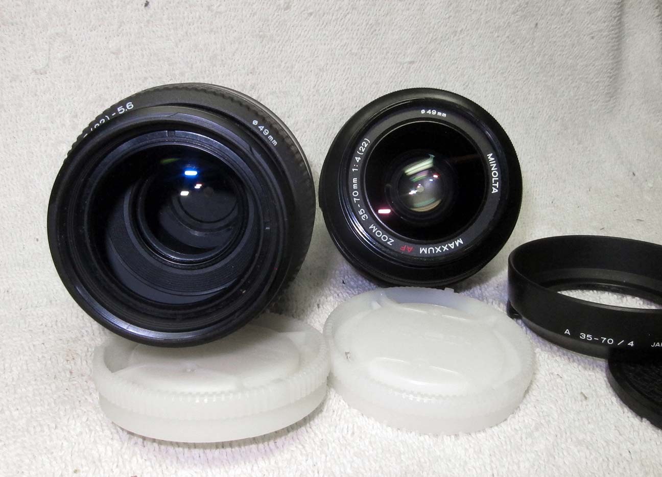 TWO (2) MINOLTA AF Zoom SLR DSLR Lenses. 35-70mm & 70-210mm. Film/Digital.Maxxum