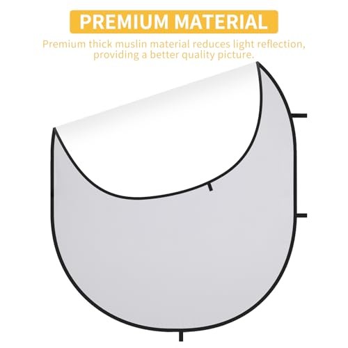 Collapsible Pop-Up Backdrop for Self-Tape Auditions, Professional White/Gray