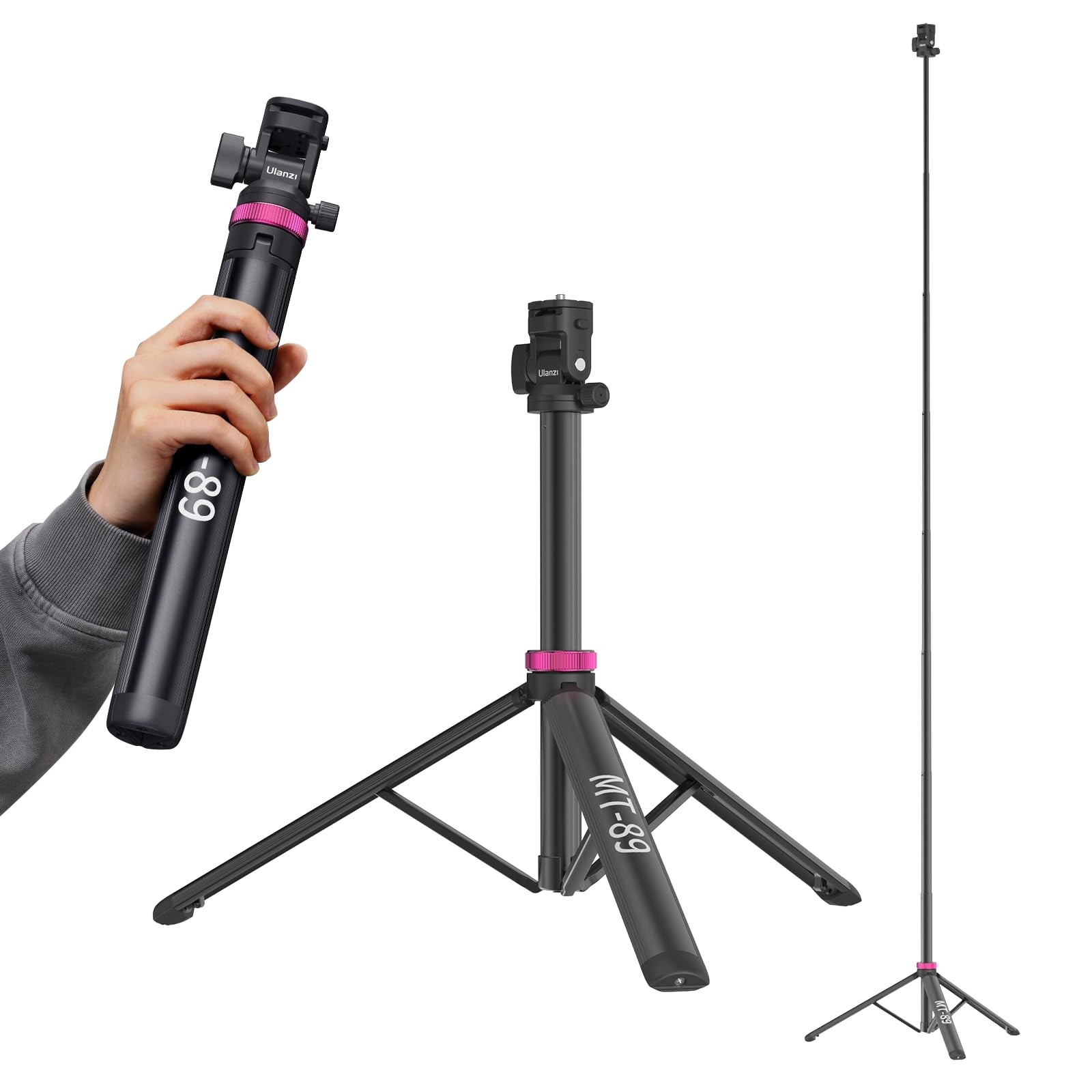 Ulanzi Mt-89 Extendable Tripod Aluminum 82 Portable Adjustable Light Stand 1/4