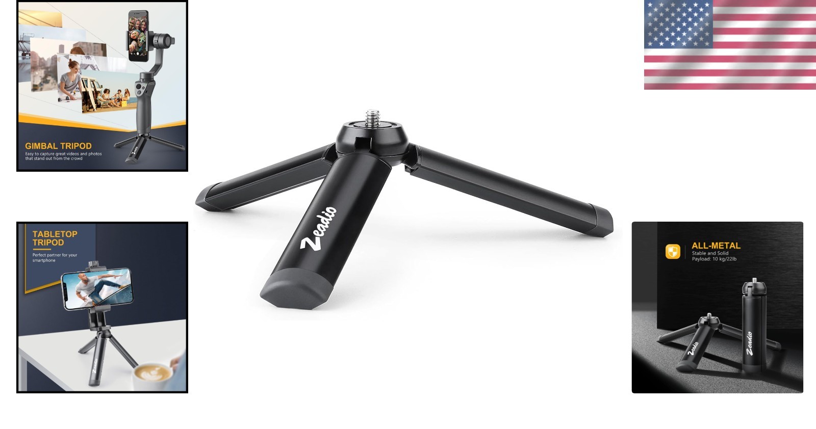 Versatile Metal Tripod Stand: Perfect for Compact Indoor & Outdoor Shooting