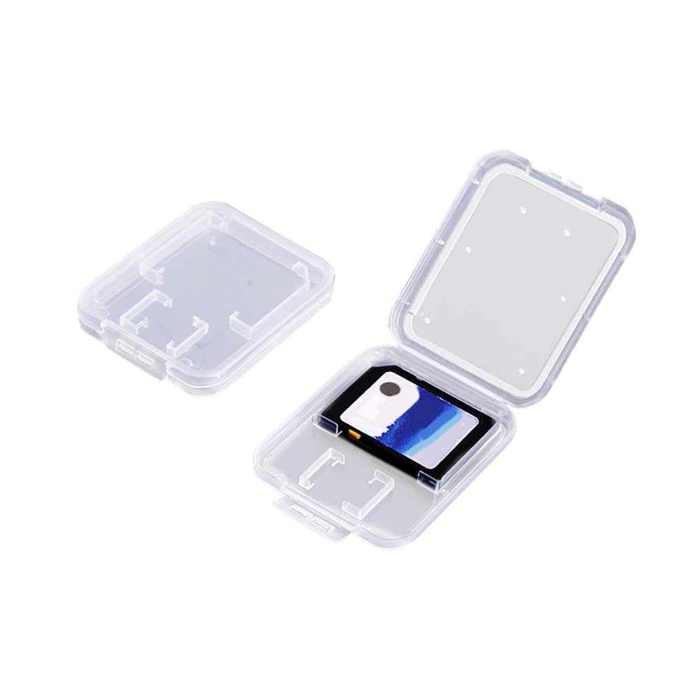 Clear Plastic Memory Card Case Compatible with SD SDHC SDXC Micro SD T-Flash Car