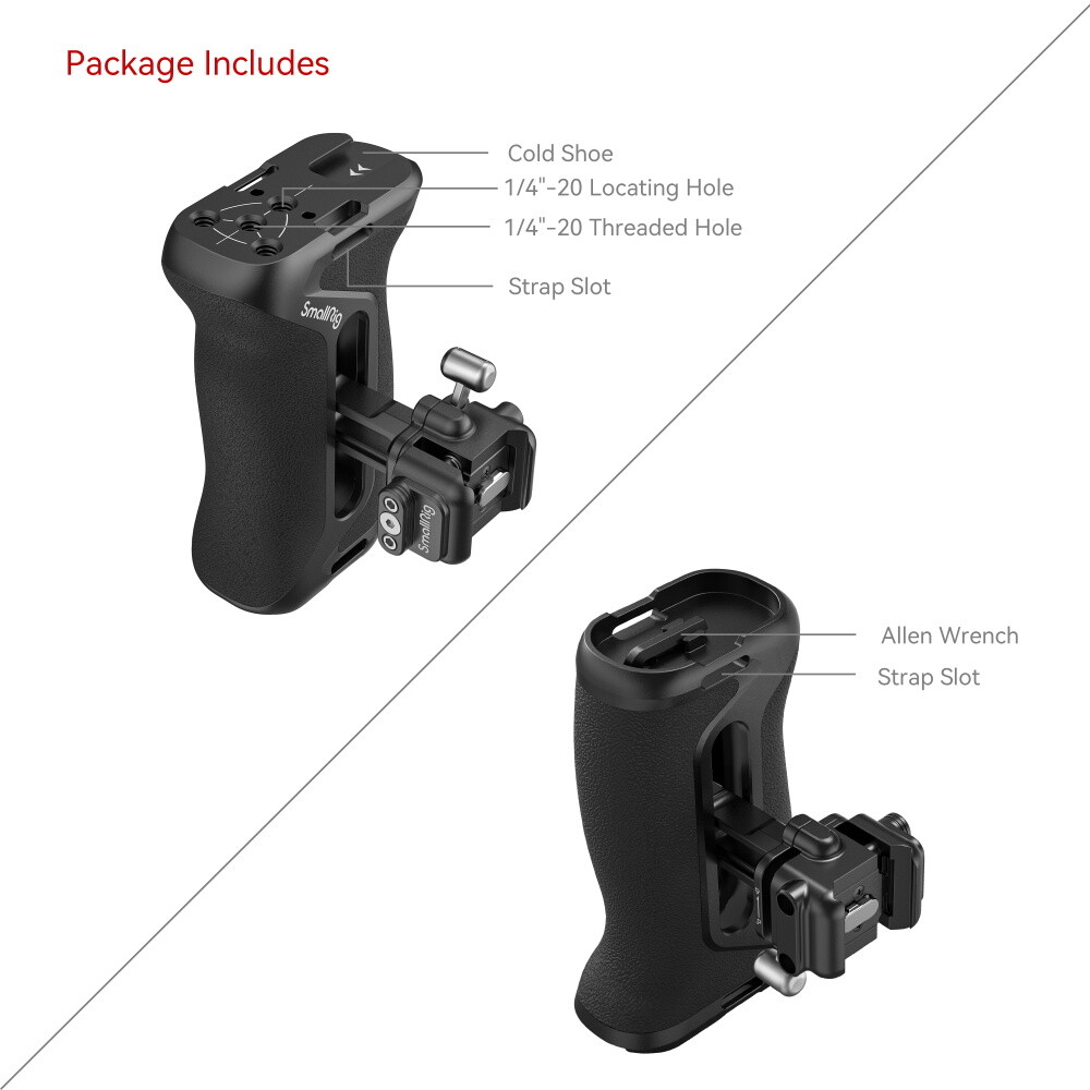 SmallRig Universal Snap-on Quick Lock NATO Side Handle For DSLR Camera 4017