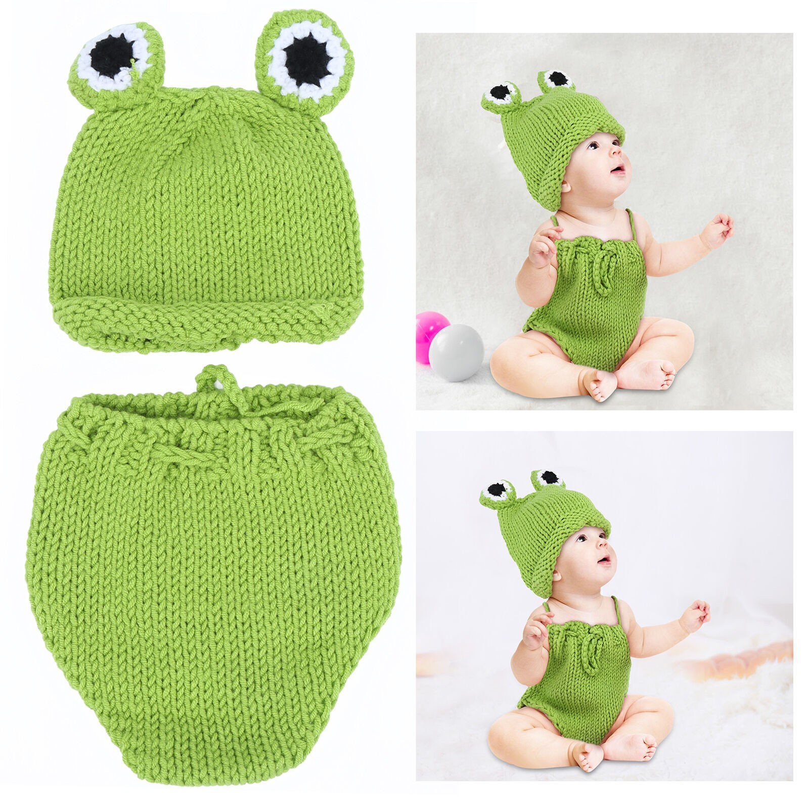 Newborn Baby Hat Pants Photo Photography Prop Hats Outfits for 0‑6 Months Old