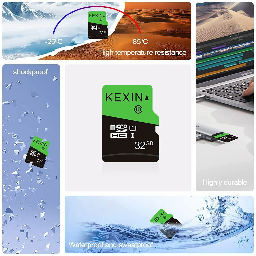 1x Memory Card TF Micro SD Card 32GB Class 10 High Speed Fast Flash For Camera