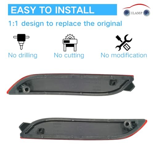 Rear Bumper Red Reflector Light Fog Lamp Fit for Camry 2018-2024 Left+Right