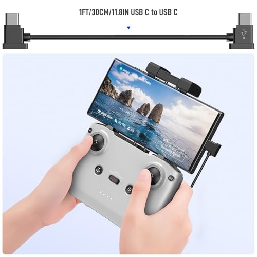 USB C to USB C Remote Controller Cable for DJI Mavic 3 Mini 2 Mini 3 TPE Black