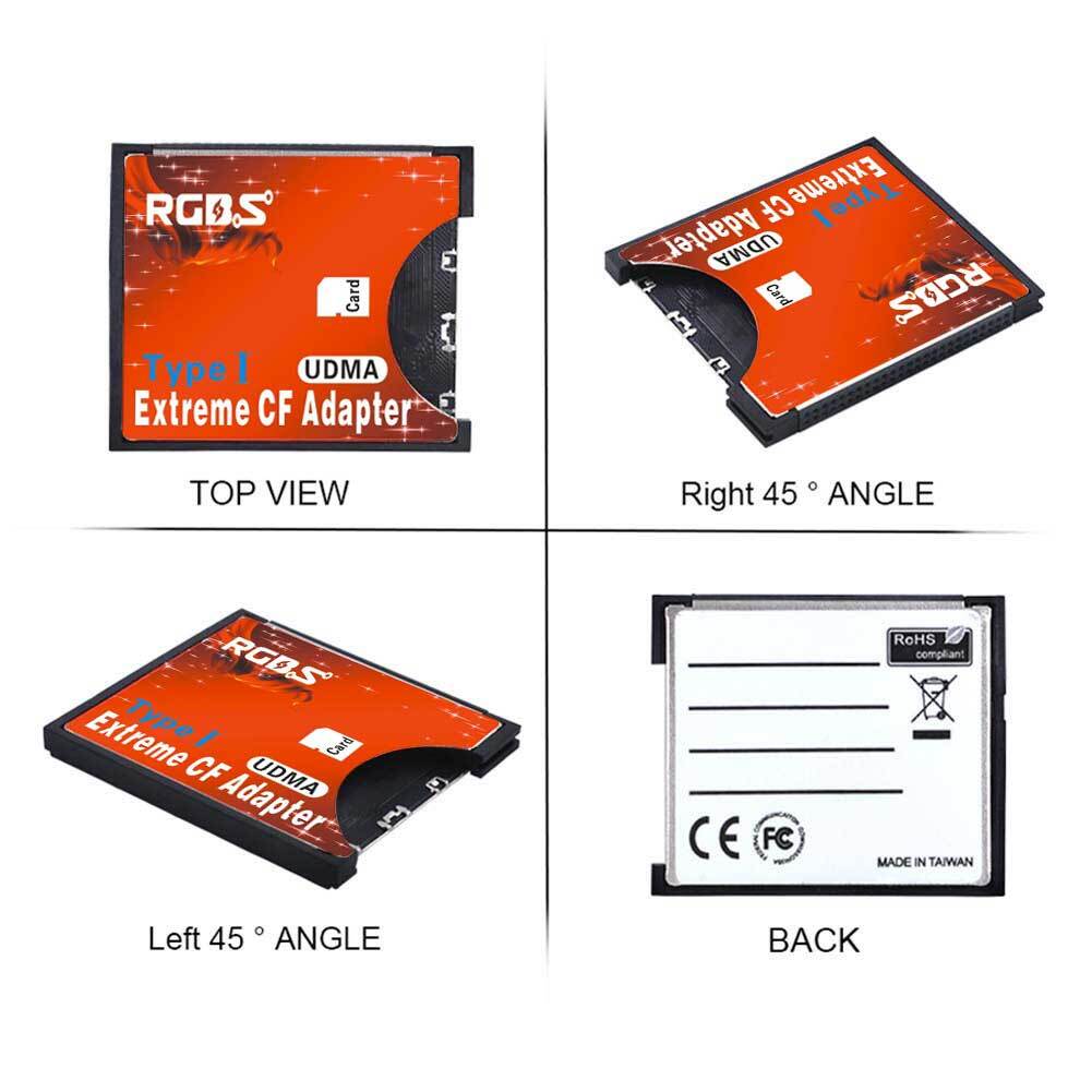 Extreme SDXC SDHC SD to CF Compact Flash Memory Card Type I Reader Adapter