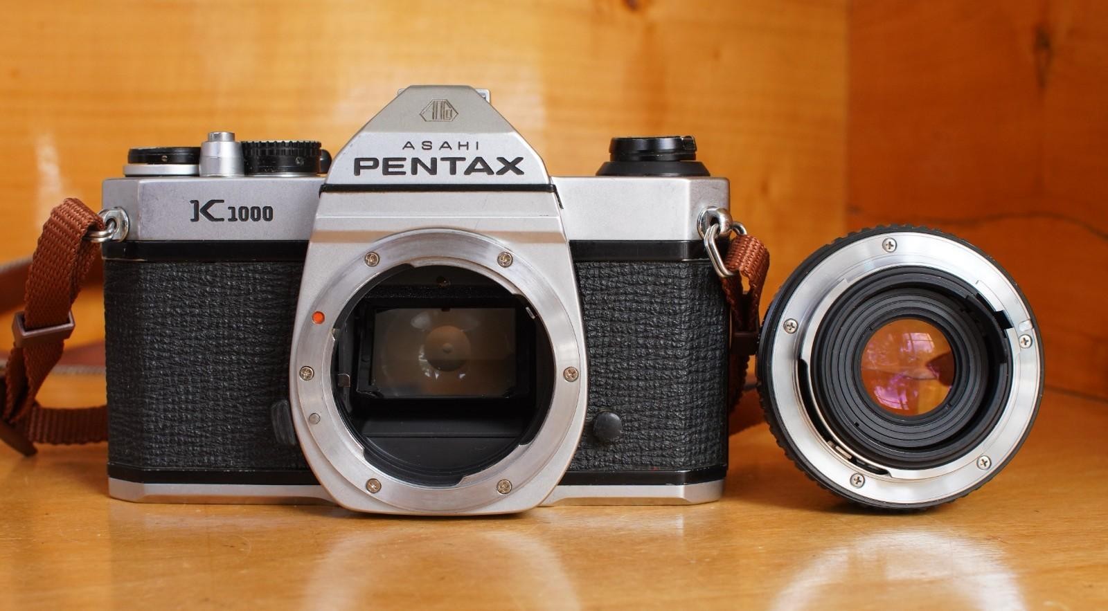 Pentax K1000 35mm Film Camera w/Fast 50mm F2.0 Lens Working VGood Cond #1