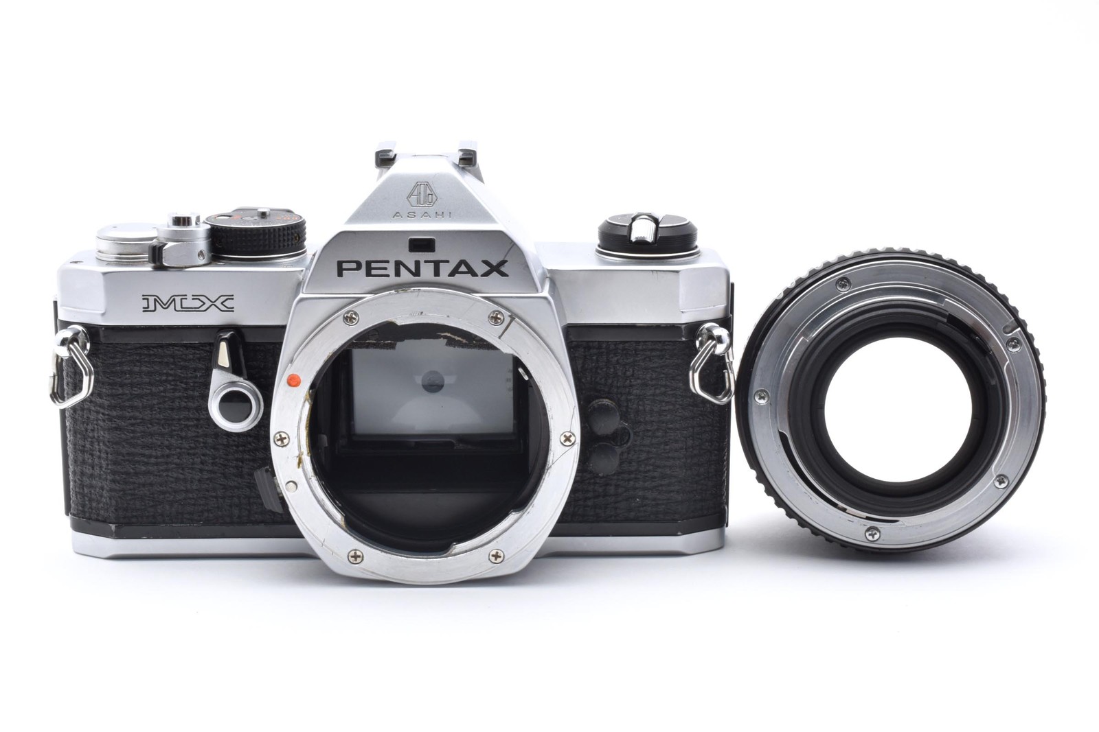 Pentax MX Silver 35mm SLR Film Camera PENTAX-M 50mm f/1.4 MF Prime Lens JAPAN