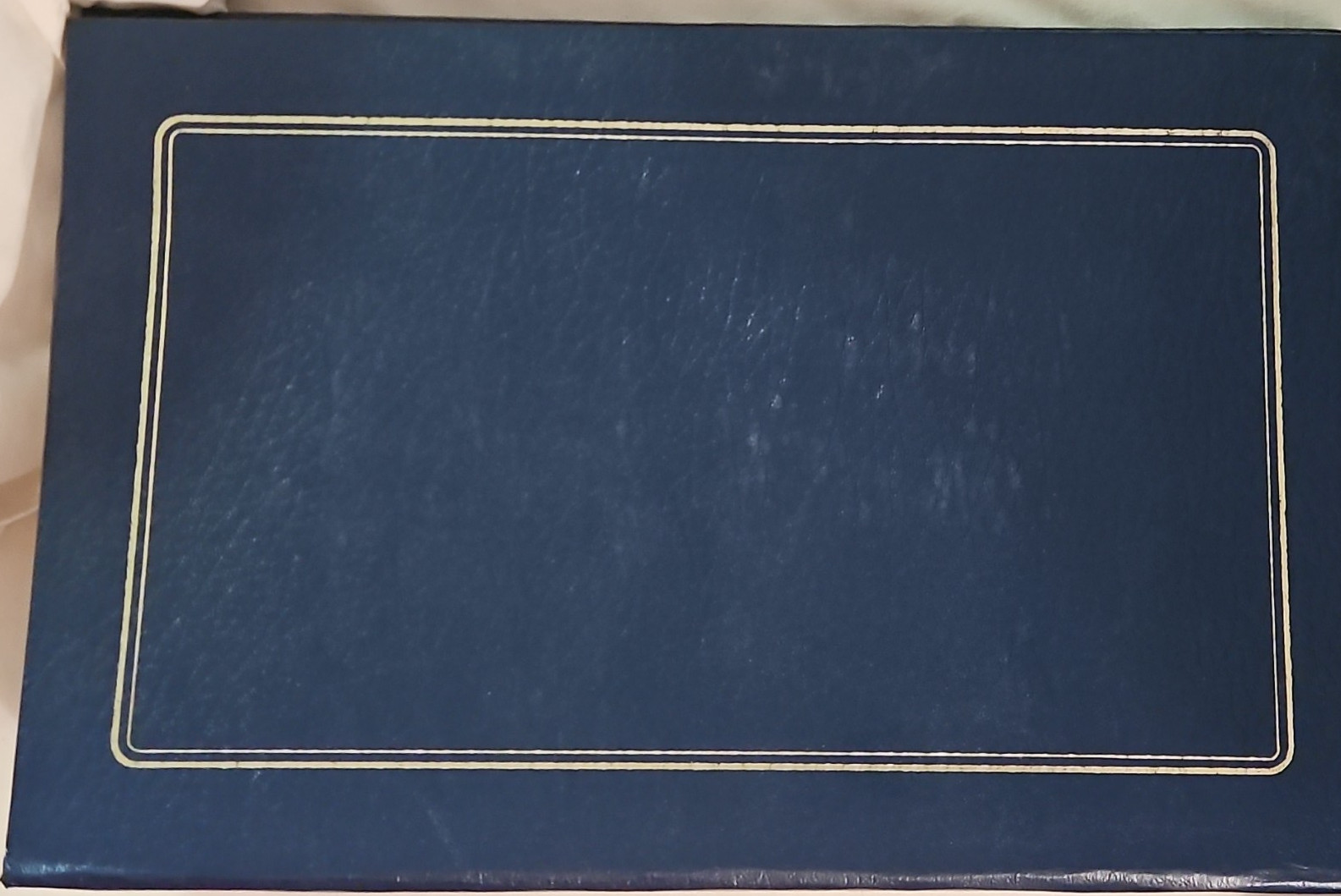 Holson Slip-in Ring Binder Photo Album Blue Faux Leather 4×6 R-GTC46-S