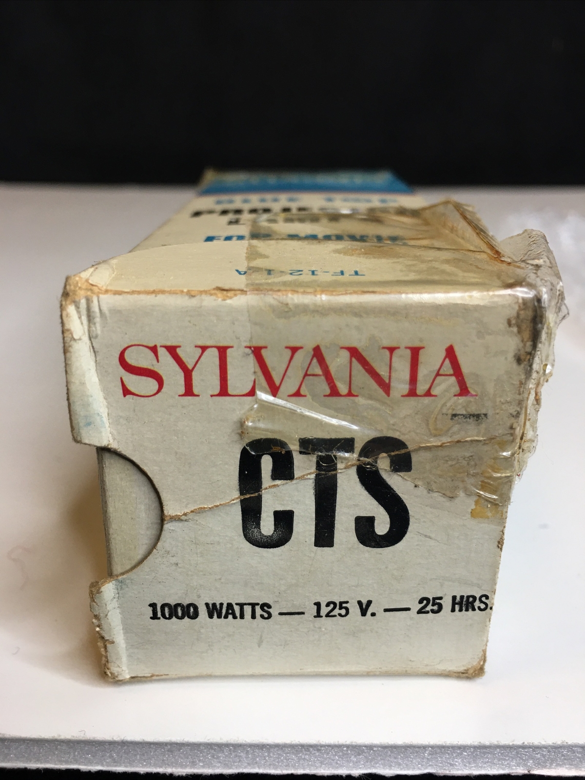 Vtg Sylvania CTS Projector Lamp Bulb Blue Top 1000 W 24 Hours Untested NOS BOX +