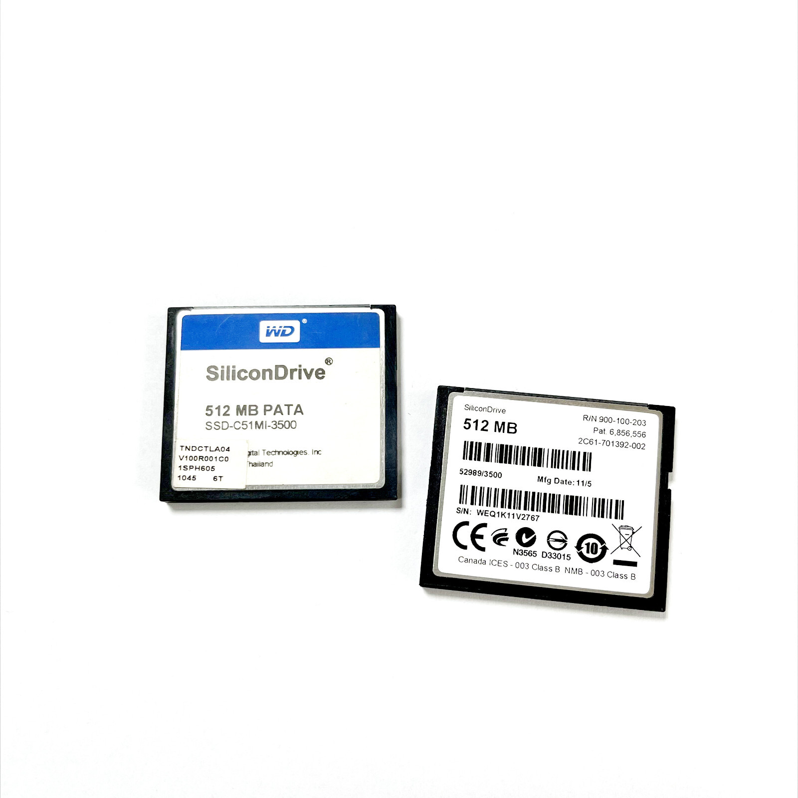 1PCS SiliconDrive WD PATA 512MB COMPACT FLASH CF CARD 512 MB SSD-C51MI-3500