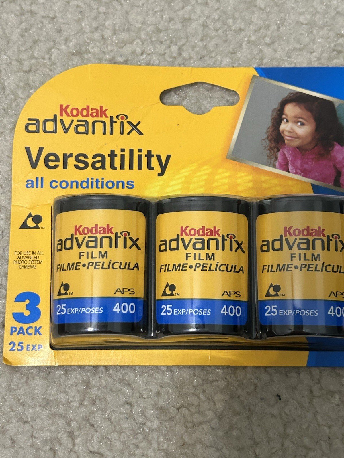 Kodak Advantix Versatility APS Color Film 400 ISO 3 Pack 25 Photos NOS