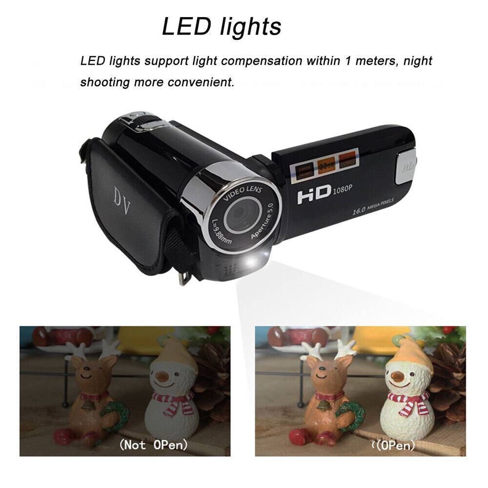 1080P HD Camcorder Digital Video Camera TFT LCD 24MP 16X Zoom DV AV Night Vision