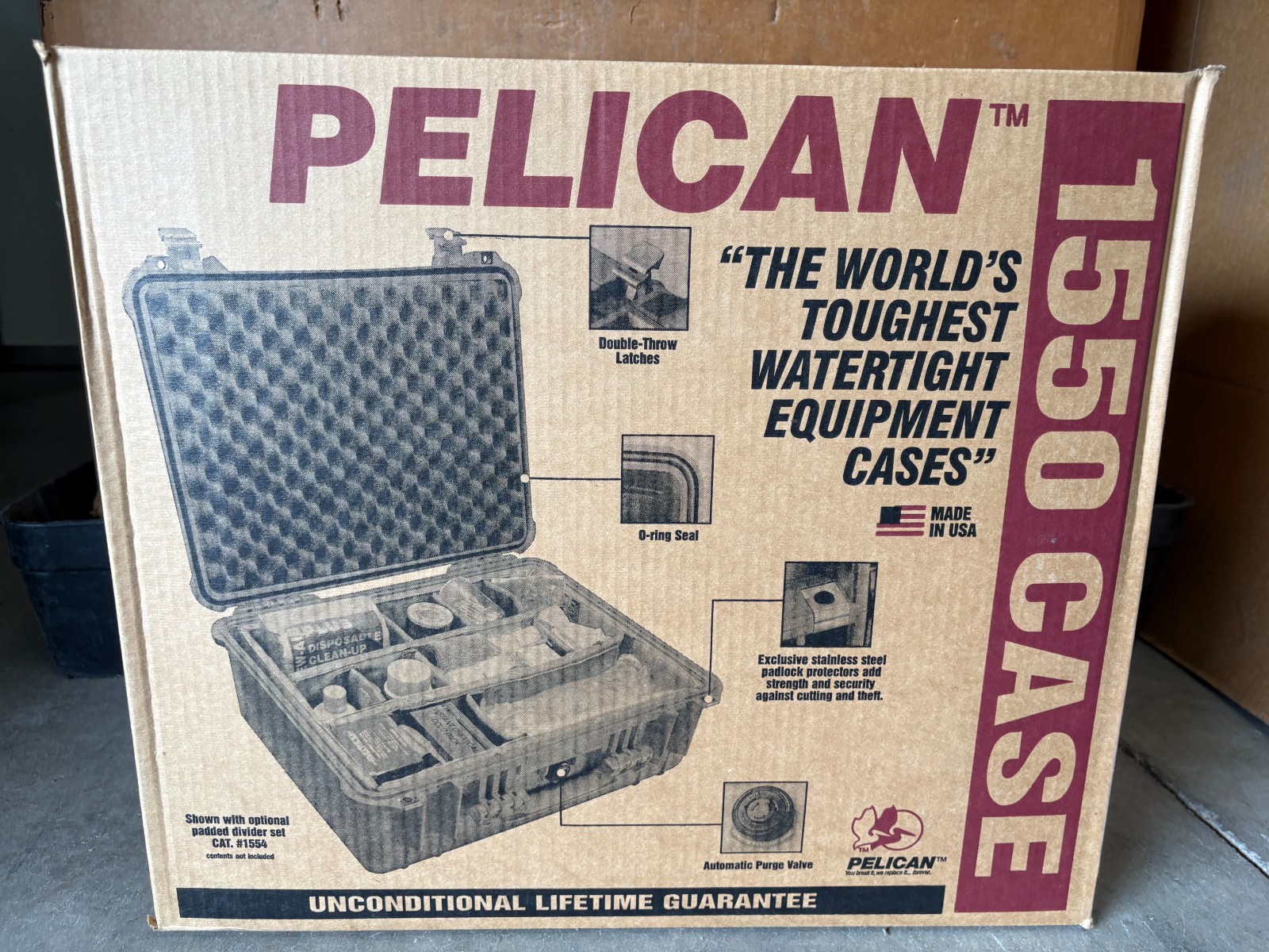 NEW! Pelican 1550 with Padded Divider Set | 20.66 x 17.2 x 8.4 in | iM2450 Equiv