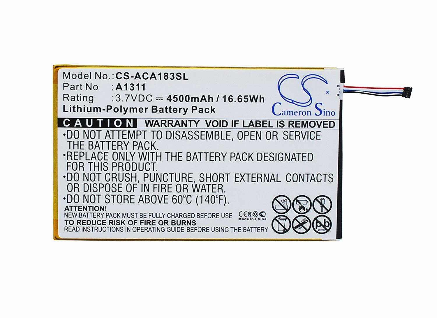 Cameron Sino CS-ACA183SL Rechargeble Battery For Acer A1311