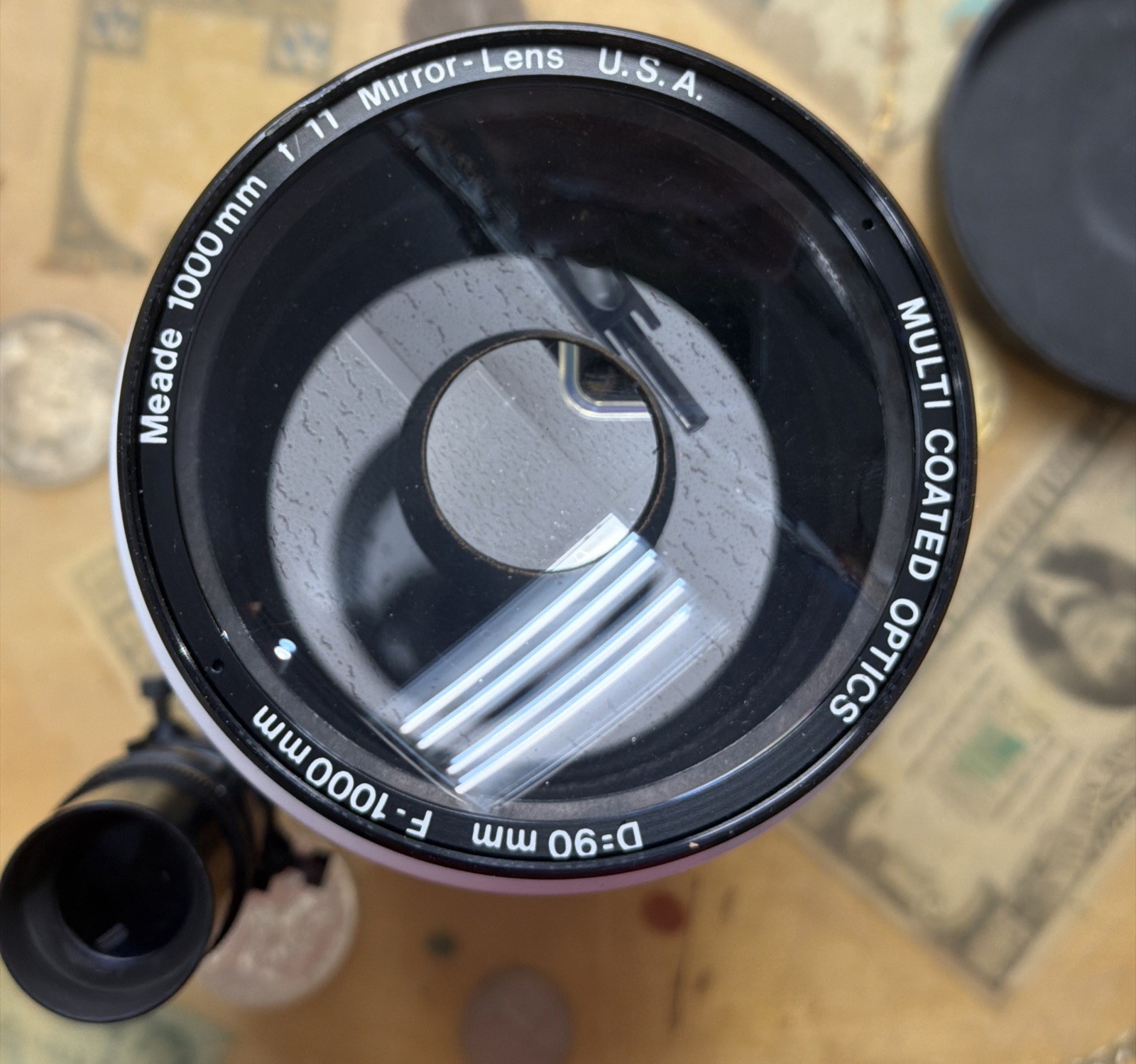 Meade 1000mm f/11 Mirror Spotting Scope D=90mm T-Adapter w/ Eye Piece