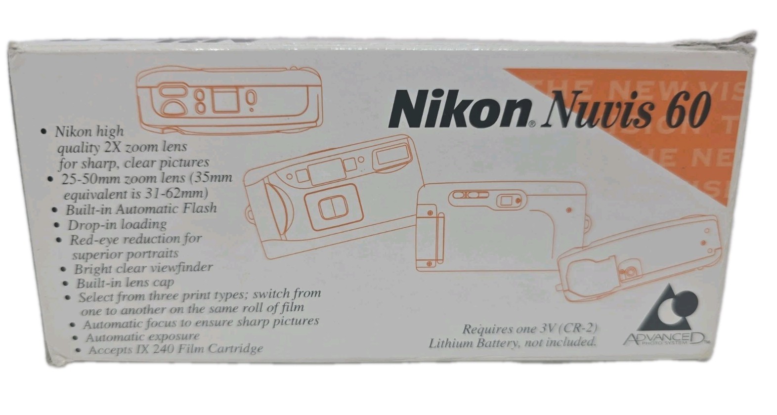 Nikon Nuvis 60 APS Point & Shoot Film Camera – In Box