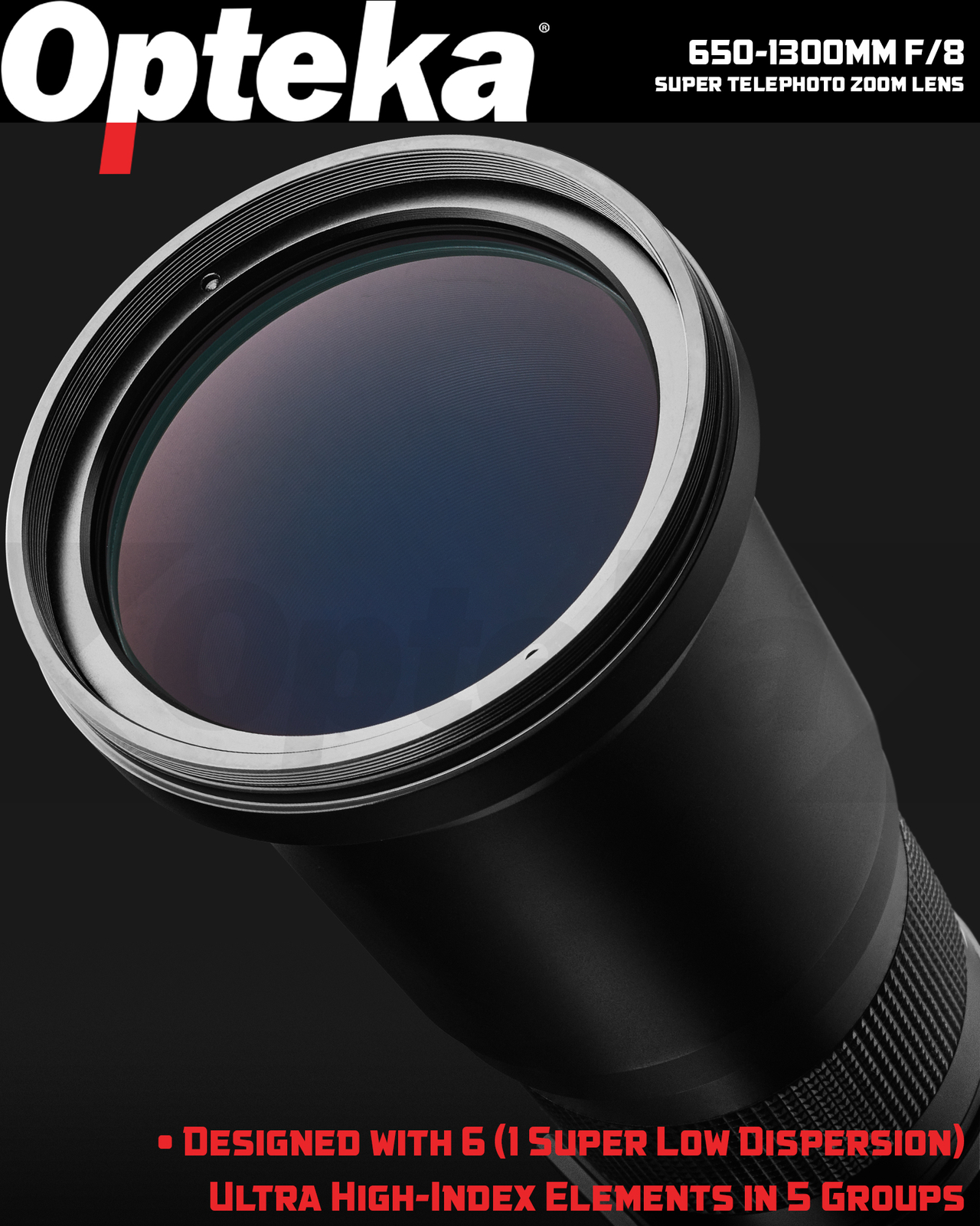 Opteka 650-1300mm Telephoto Zoom Lens for Panasonic L Mount LUMIX Cameras