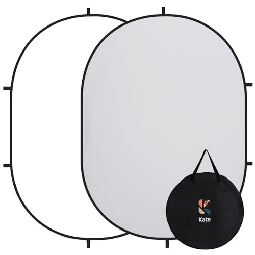 Collapsible Pop-Up Backdrop for Self-Tape Auditions, Professional White/Gray