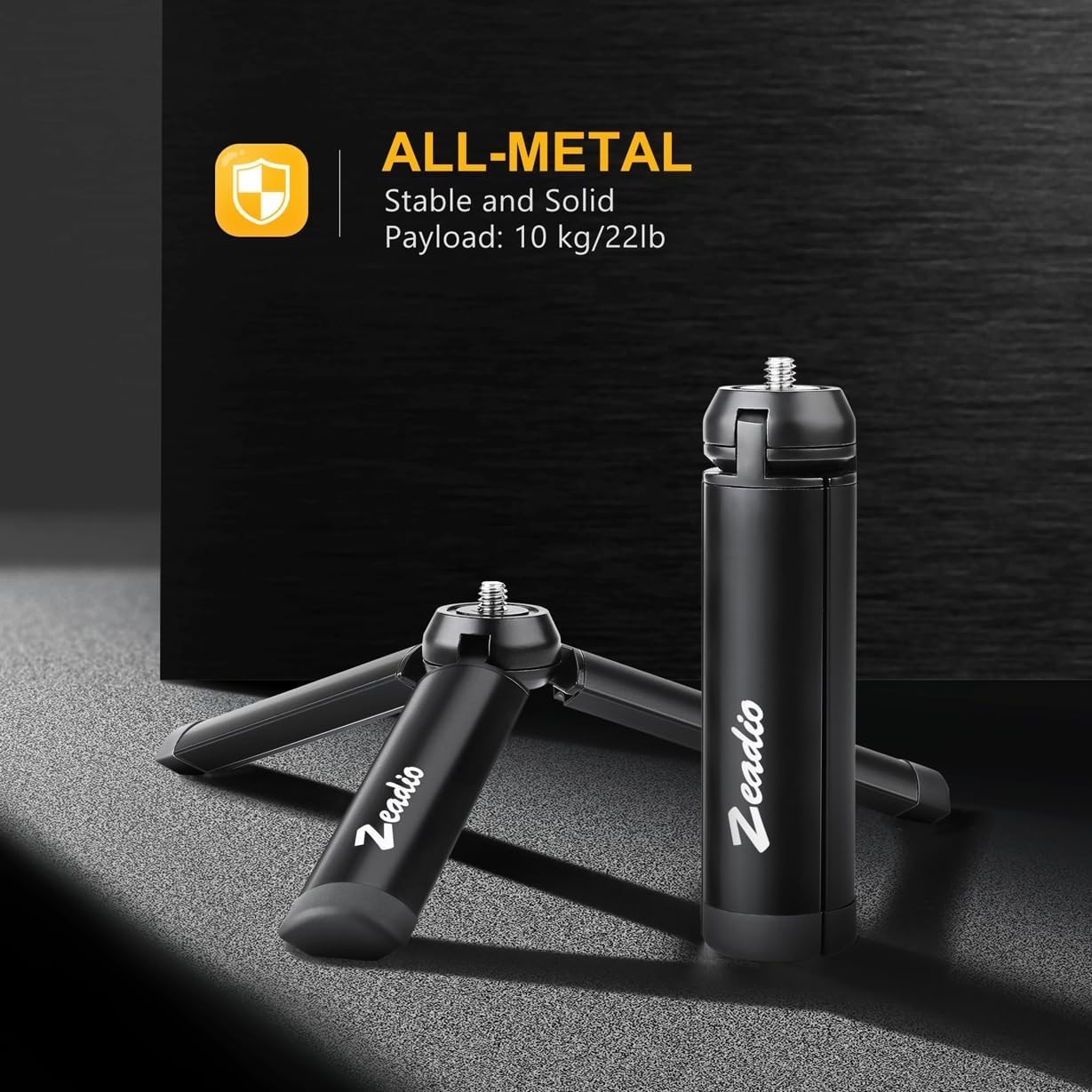 Versatile Metal Tripod Stand: Perfect for Compact Indoor & Outdoor Shooting