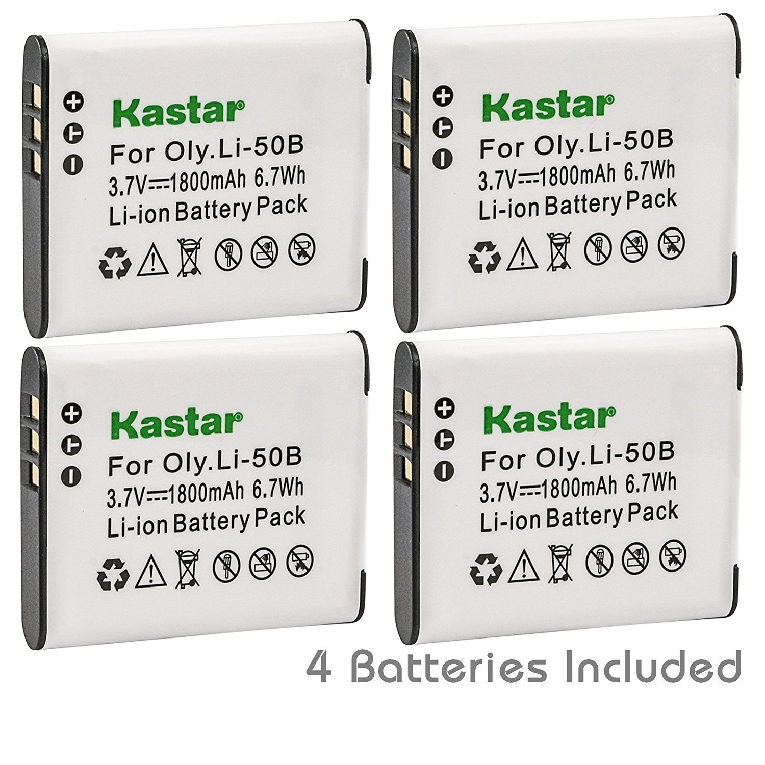 Li-50B Battery for OLYMPUS Tough 6000 6010 8000 8010 TG-610 TG-615, TG-620 iHS