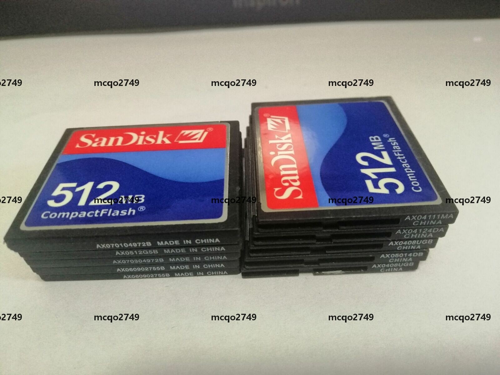 10PCS 512MB SanDisk CompactFlash CF Memory Card 512MB SDCFJ/SDCFB