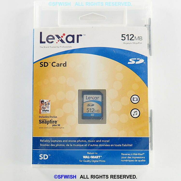 NEW Lexar 512MB SD Memory Card for older Cameras, PDA, GPS, Computers, Machines