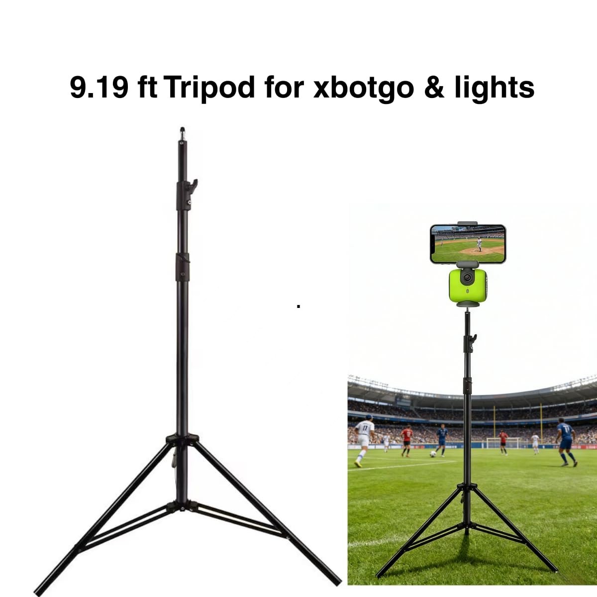 9.19 FT Heavy-Duty Aluminum Tripod with Weight Bag & Carrying Case for Photograp