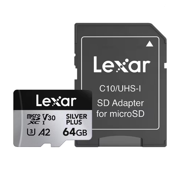 Lexar Micro SDXC Silver Plus Memory card 64GB 128GB 256GB 512GB for DJI Gopro 4K