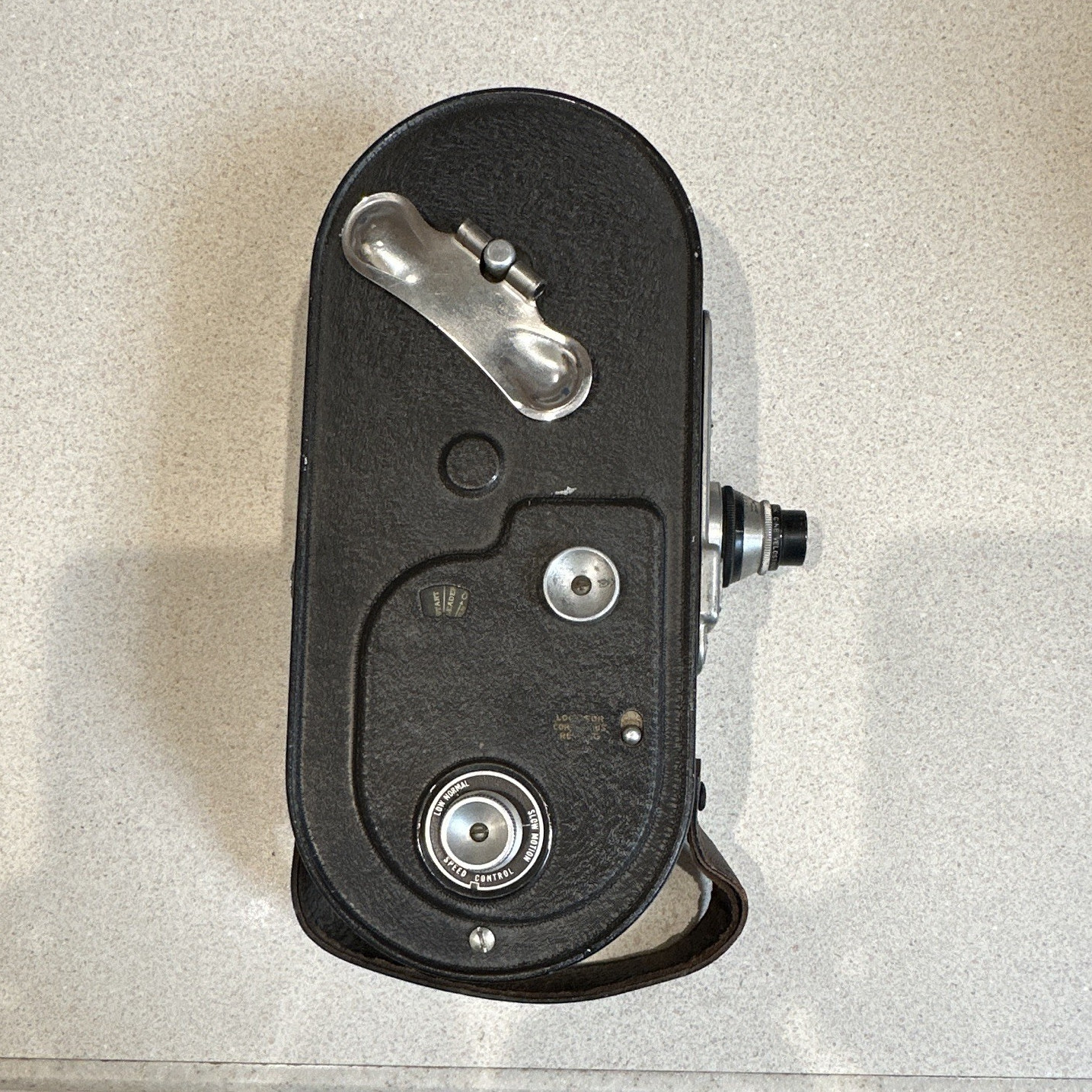 Keystone Model A-3 16mm Movie Camera Built-In Light Meter Black/Silver
