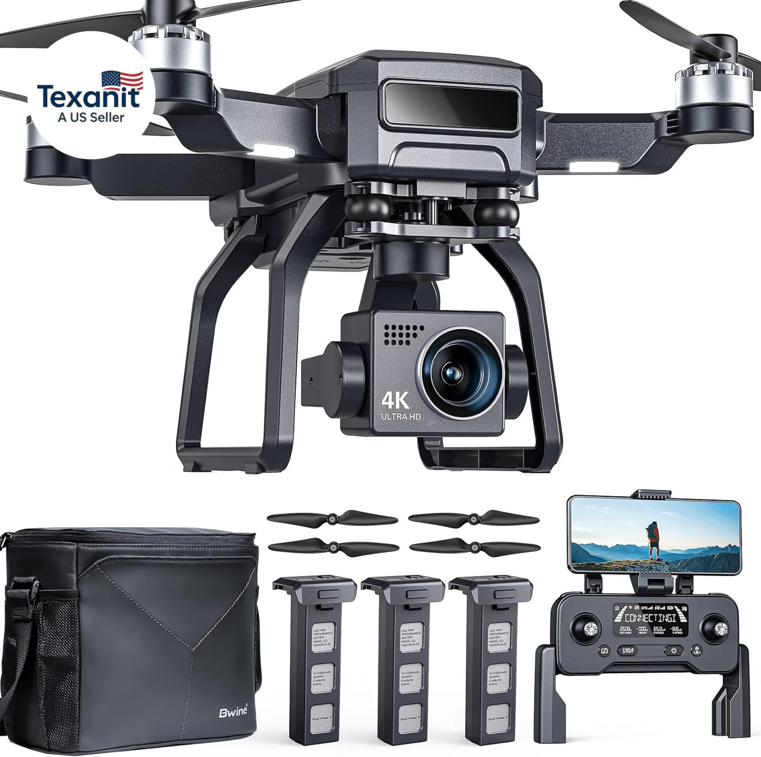 F7GB2 Pro Drones with Camera for Adults 4K UHD Aerial, 3-Axis Gimbal, 10000FT Co