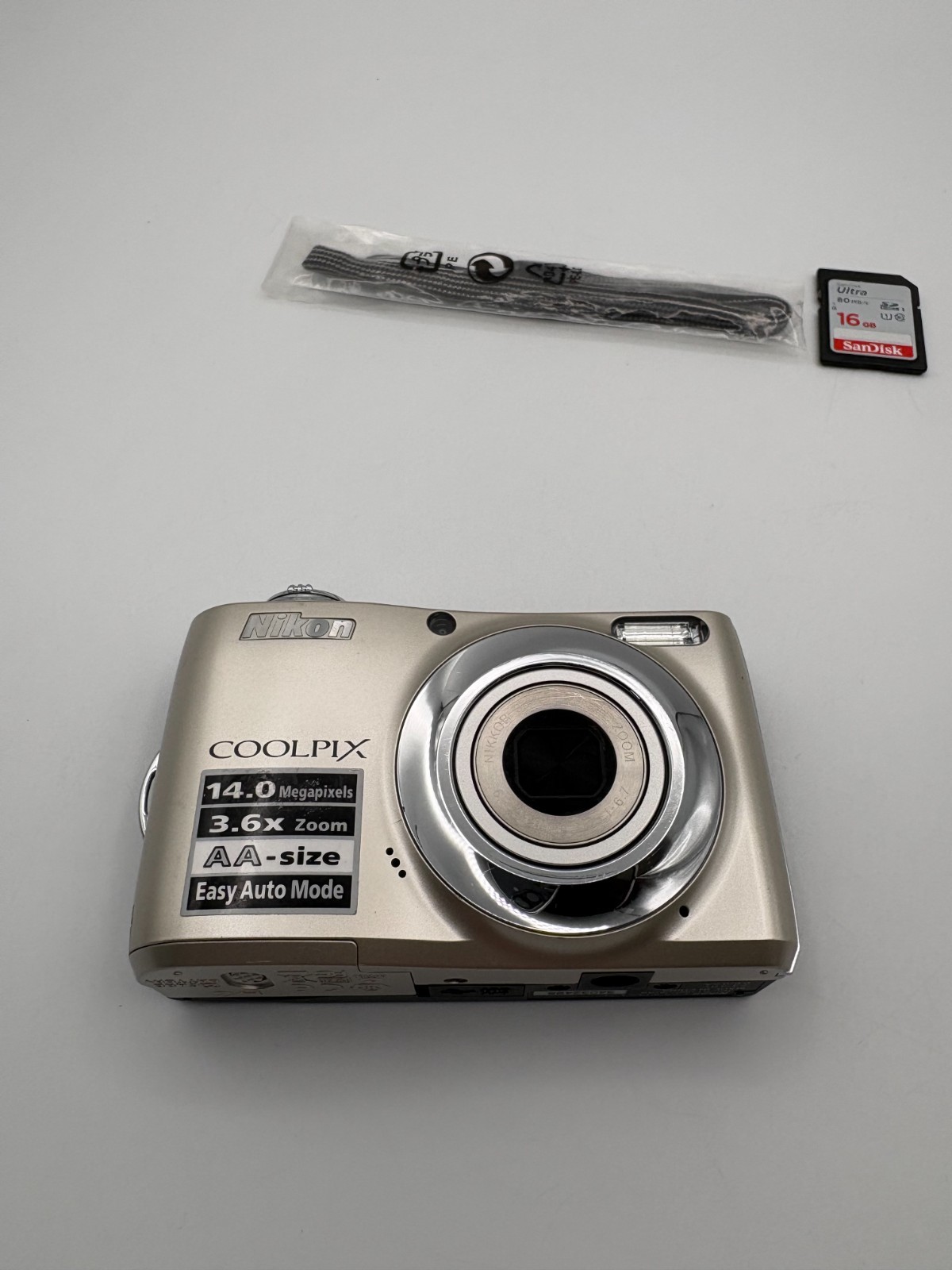 Nikon Coolpix L24 14.0MP Compact Digital Camera Silver w/3.6x Zoom Bundle