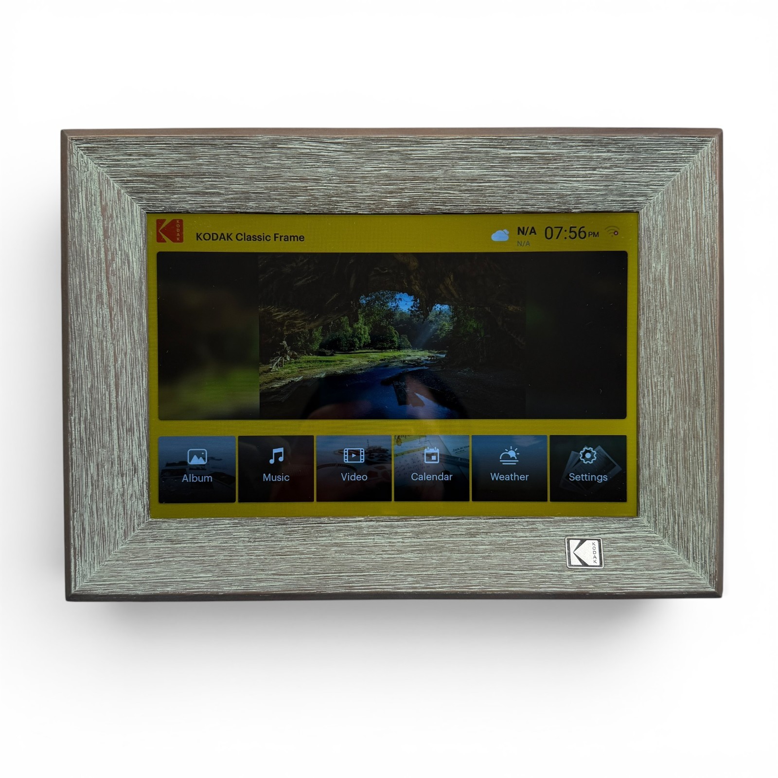 Kodak RCF-1013W Photo Frame 10-Inch Wi-Fi Touch Screen Gray Wood – Open Box