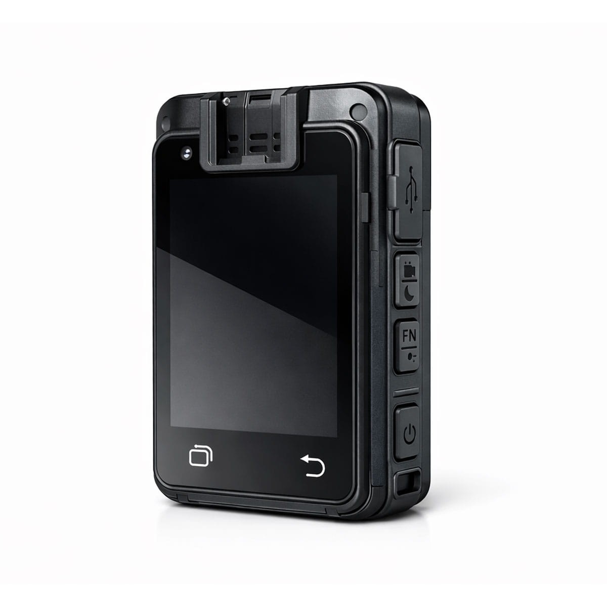 Body Worn Camera GPS 4G 2K Dual Lens Pre Record SOS Live Stream IPS Touchscreen