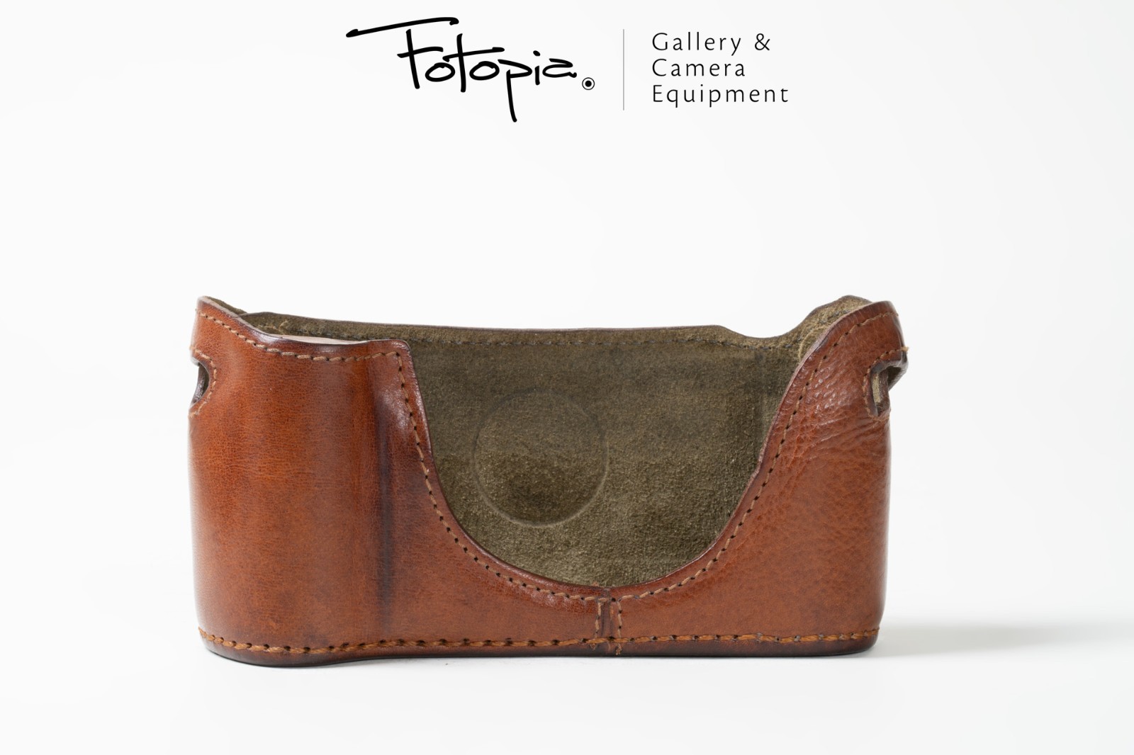 Leicatime Luigi Crescenz Leather Case for Leica film camera; brown (88-89%new)