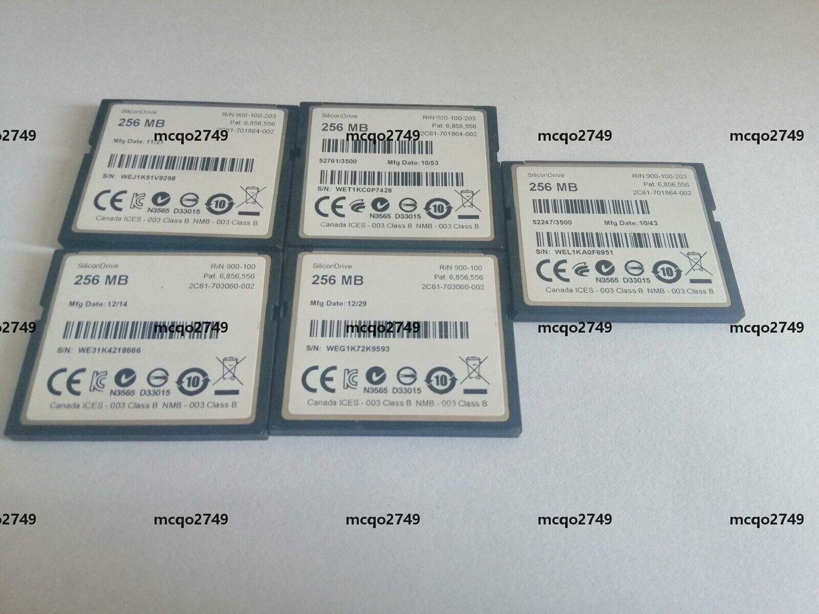5PCS WD SILICONDRIVE 256MB CF cards PATA compact flash SSD-C25M