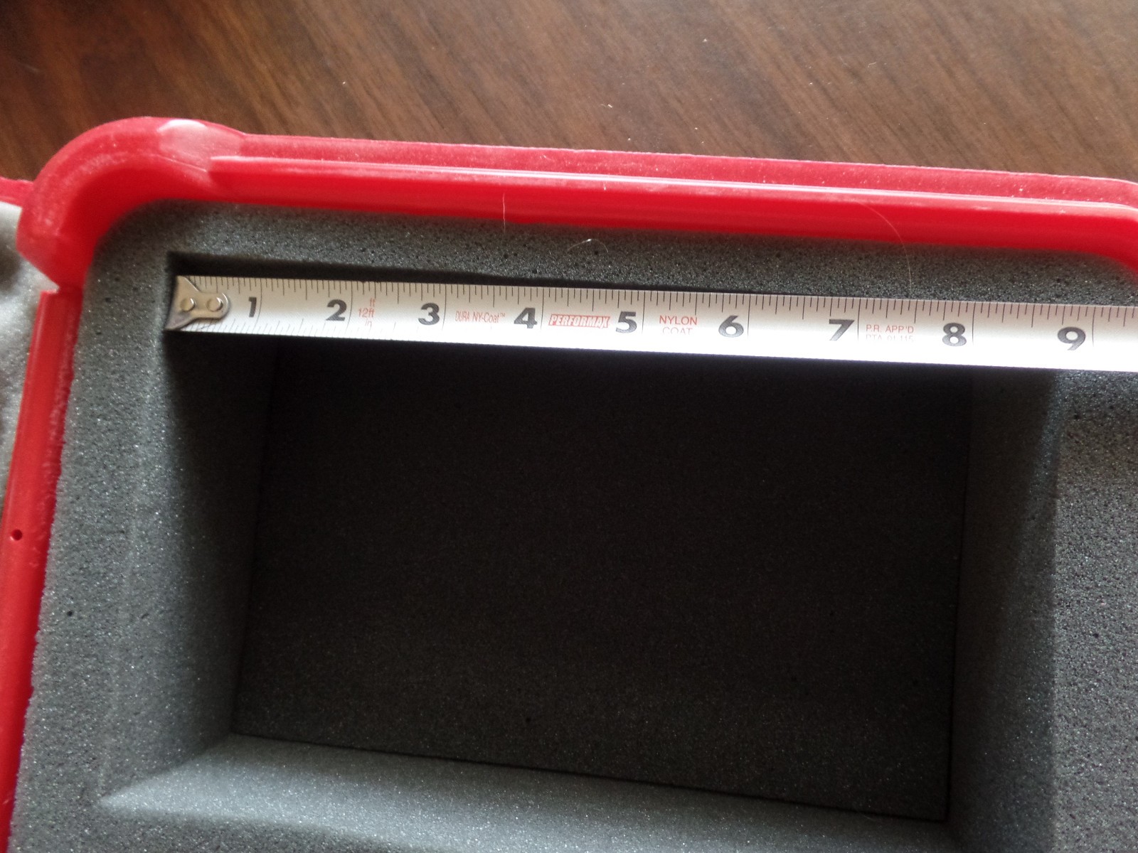 18″x12″x5″ Red Hard Shell Case with Foam Compartments