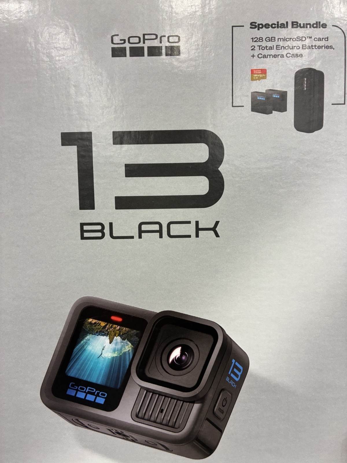 GoPro HERO 13 Black 5.3K HDR 27MP Camera 2 Battery Bundle CHDCB-131-RT 2024